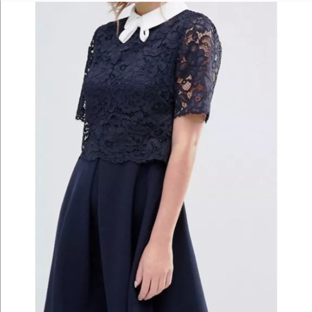 Ted Baker “Dixxy” navy lace dress NWOT